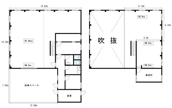 美女木矢作倉庫 間取り