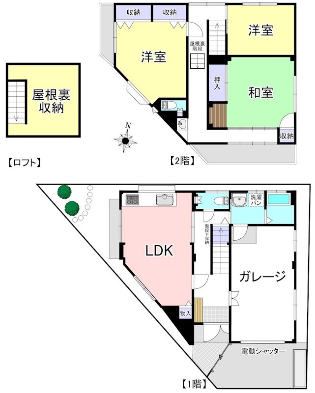 戸田市上戸田5丁目 中古戸建 間取図・土地図