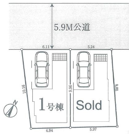 戸田市笹目４丁目新築戸建 全体区画図