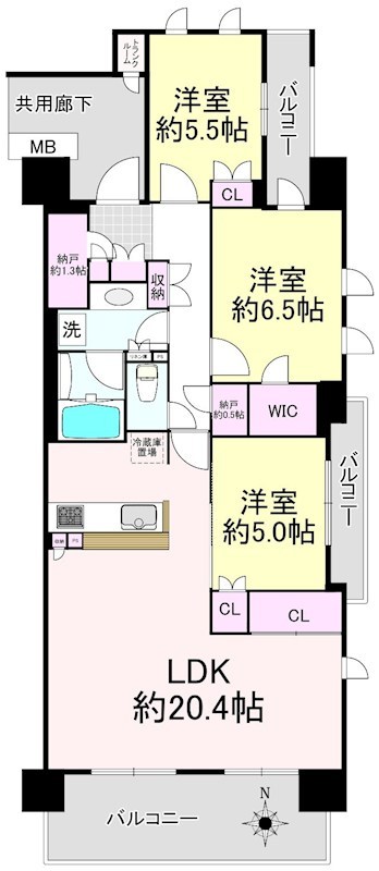 オハナ北戸田ガーデニア 間取図・土地図